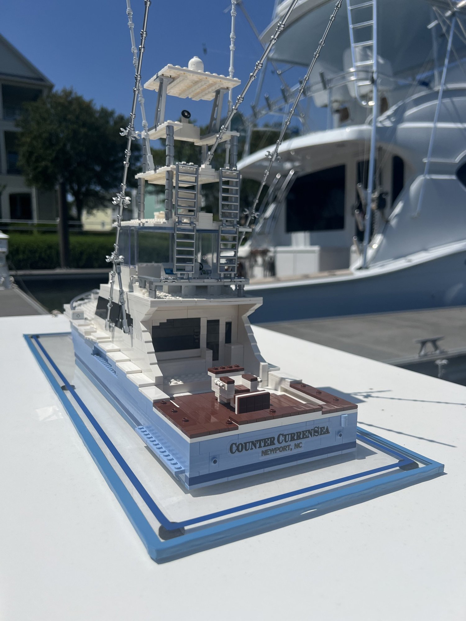 BrickWake custom LEGO® boat replica — build photo 6
