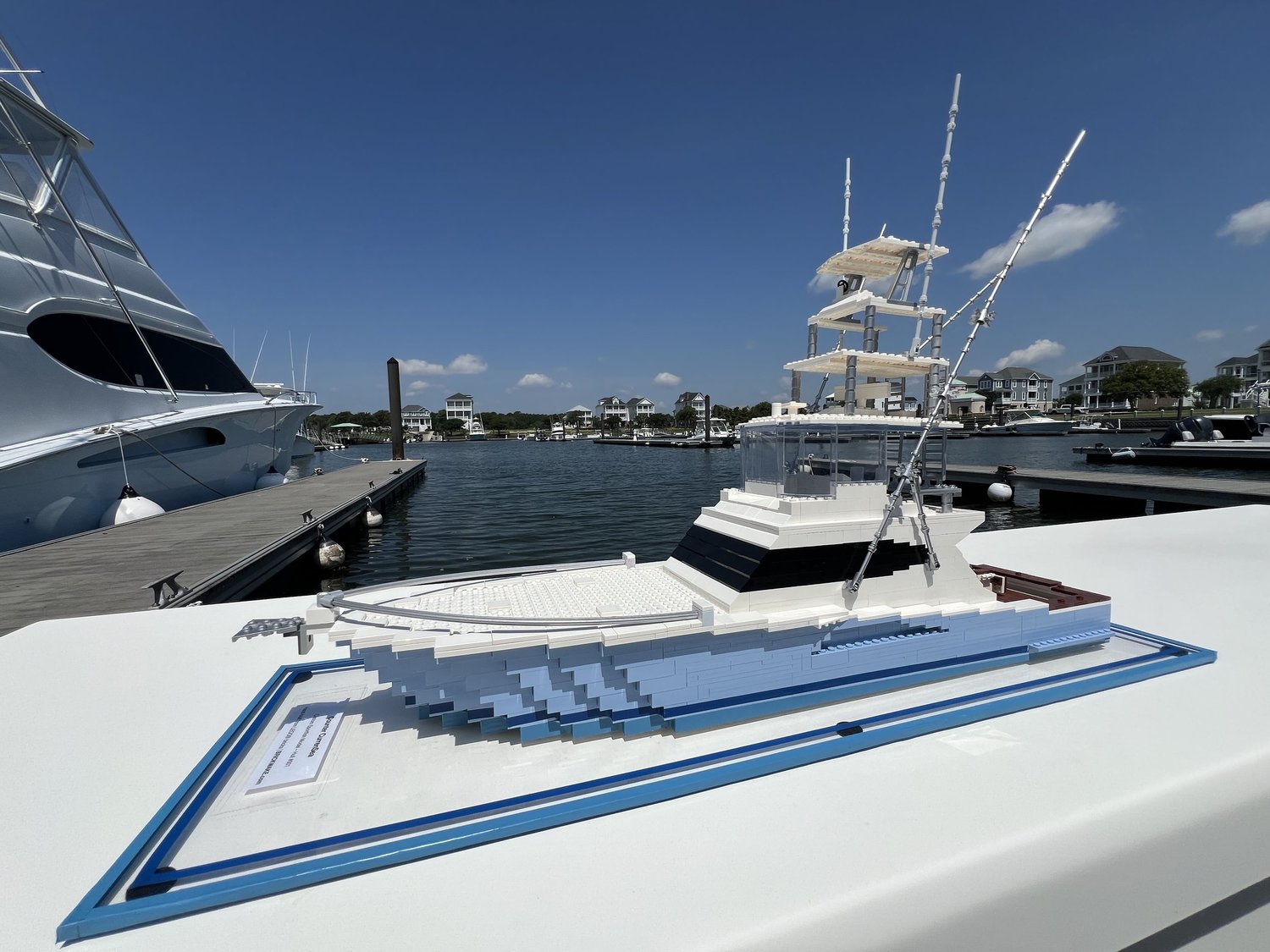 BrickWake custom LEGO® boat replica — build photo 8