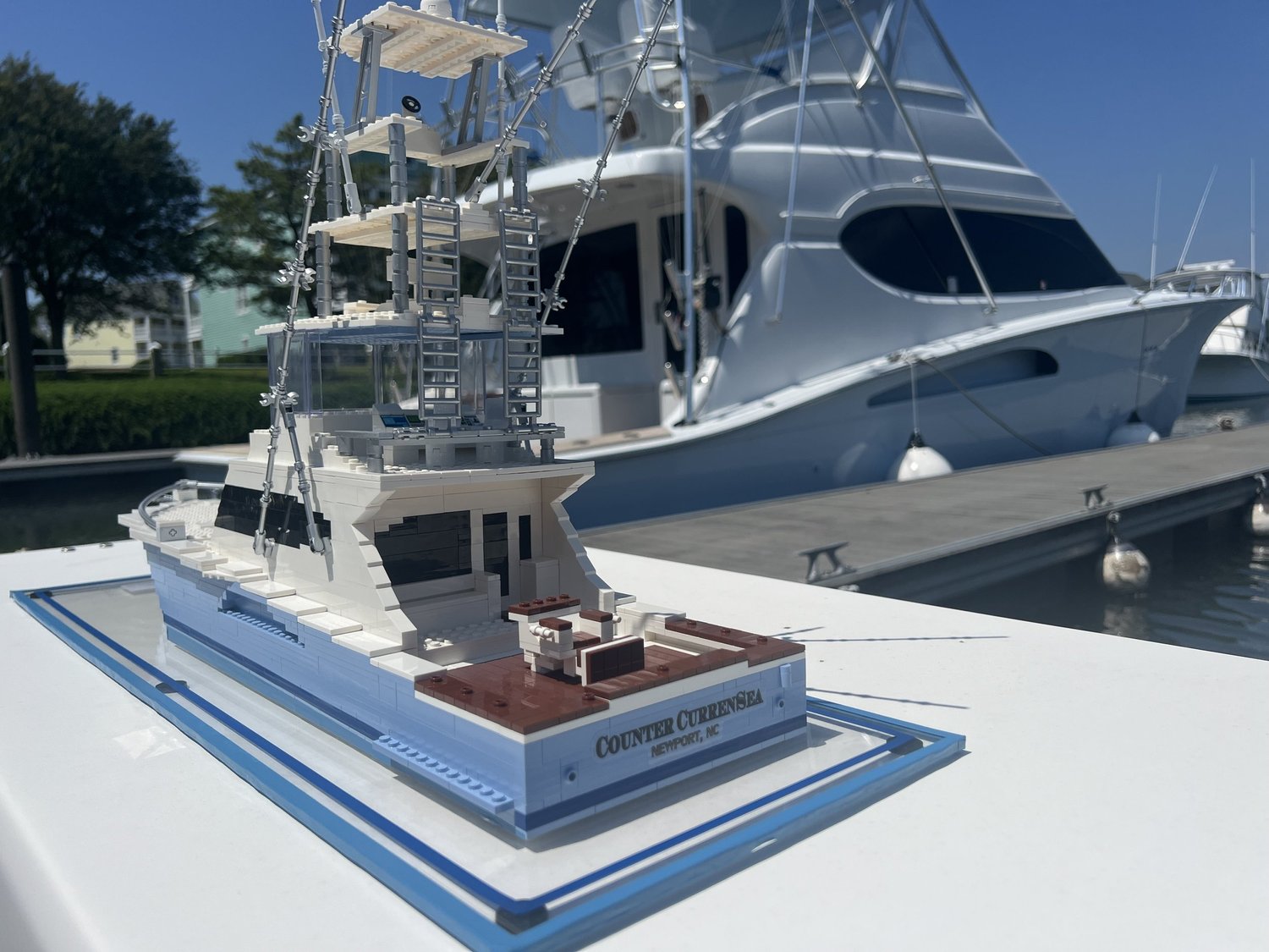 BrickWake custom LEGO® boat replica — build photo 10