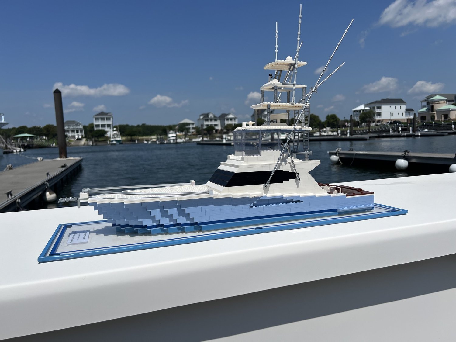 BrickWake custom LEGO® boat replica — build photo 12