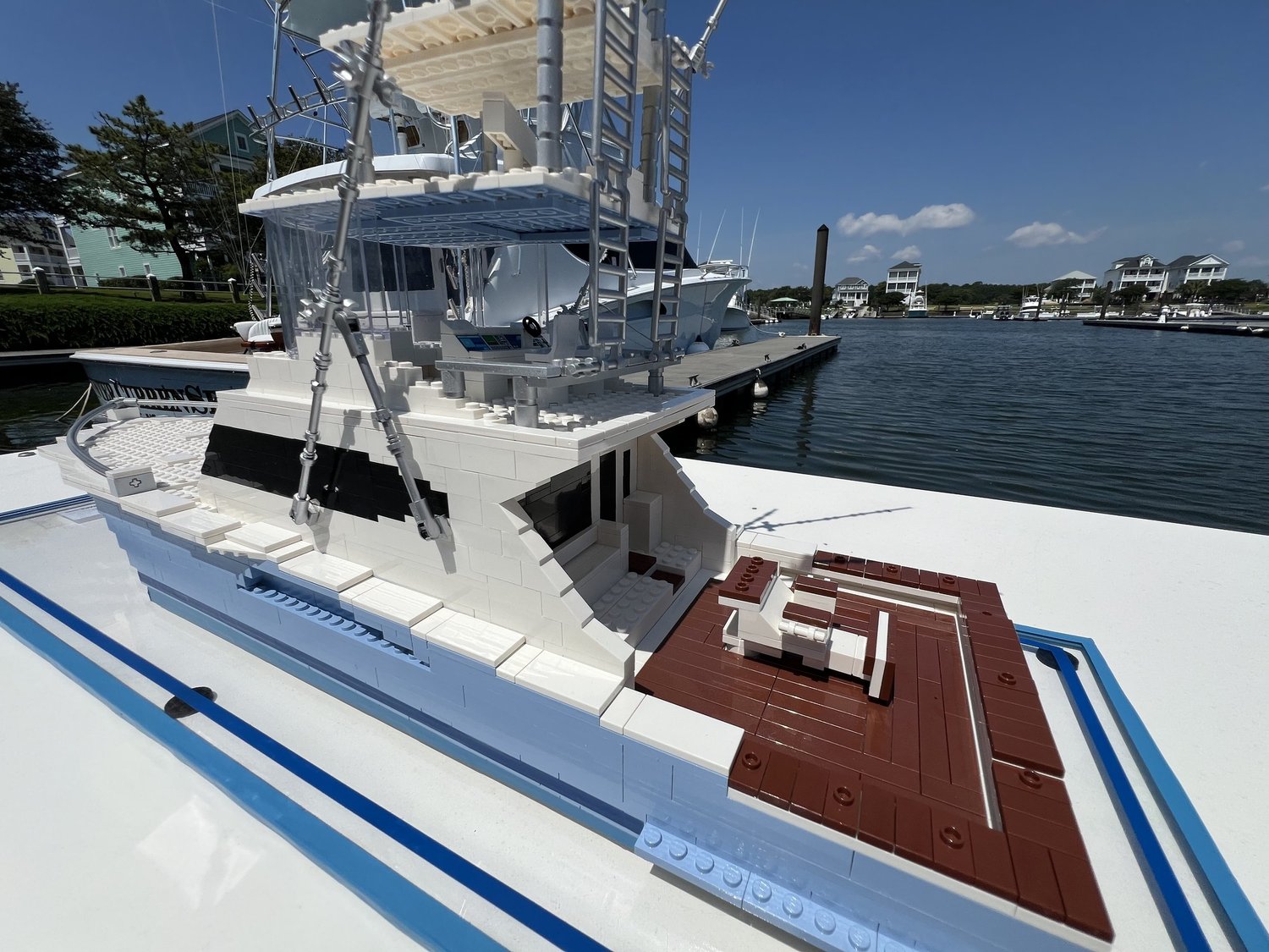 BrickWake custom LEGO® boat replica — build photo 13