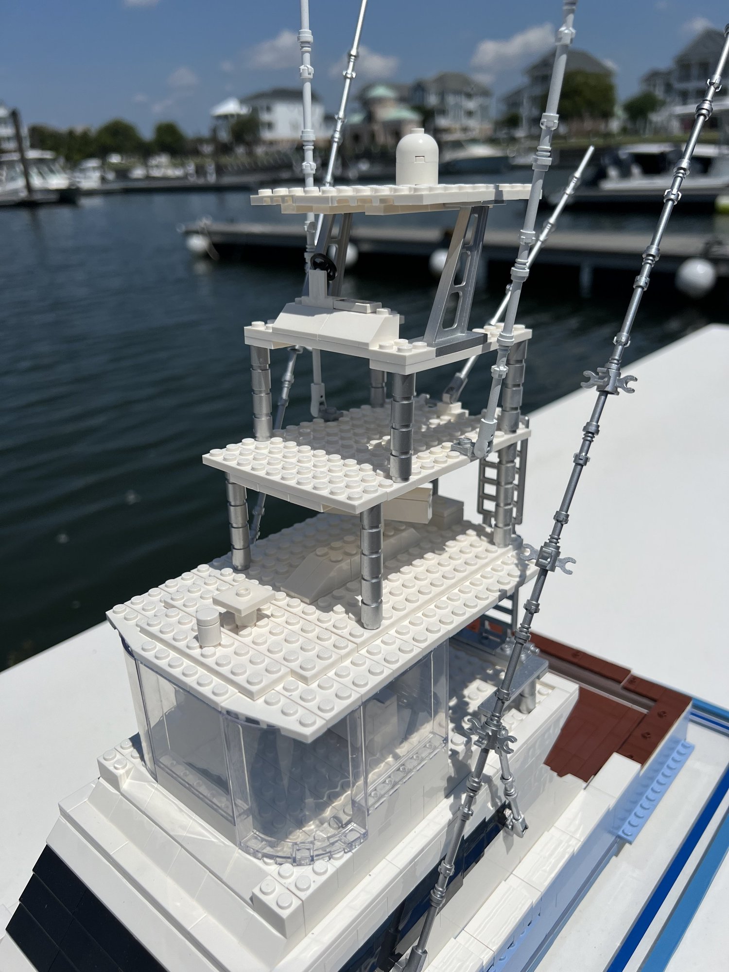 BrickWake custom LEGO® boat replica — build photo 15