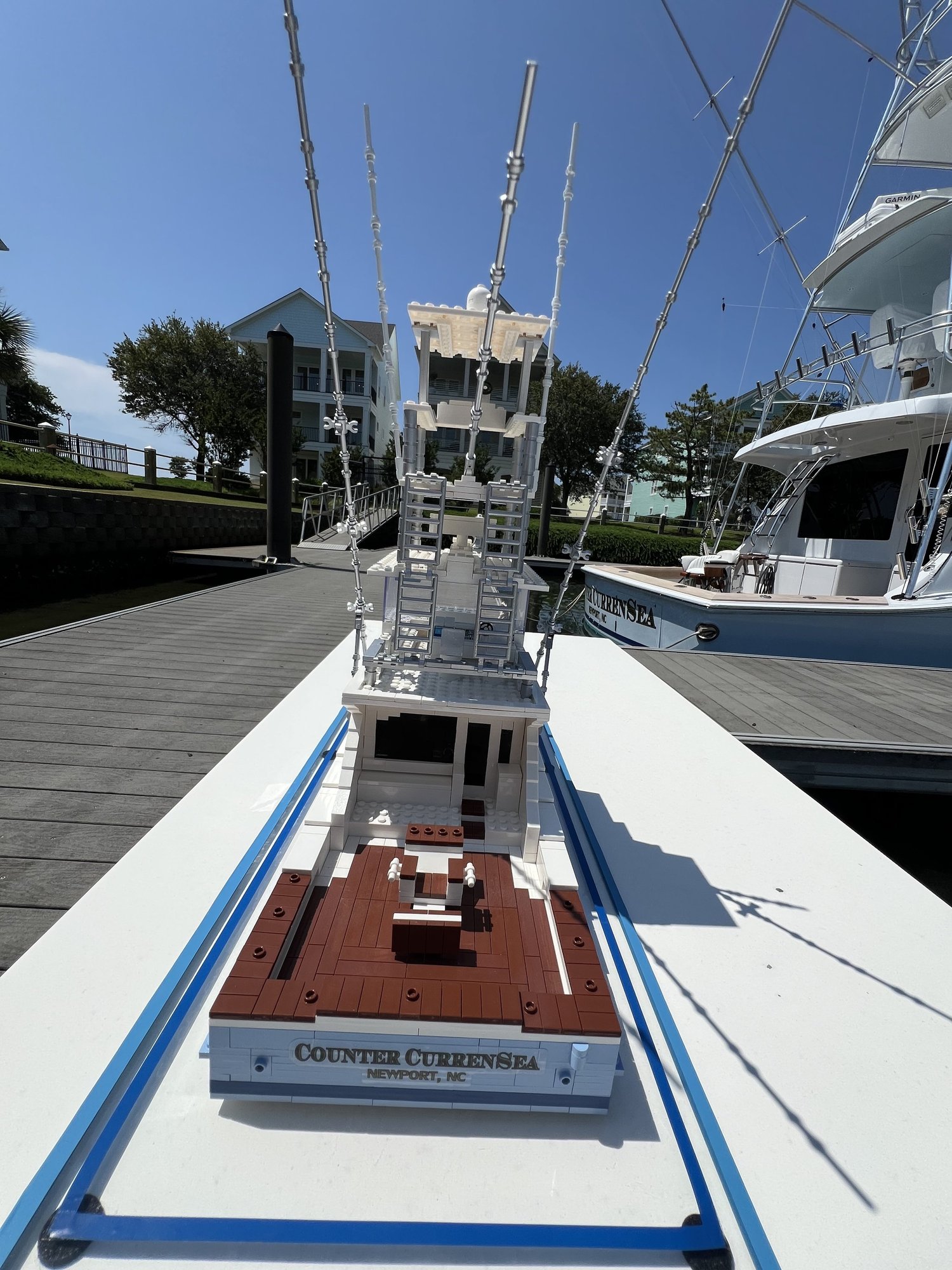 BrickWake custom LEGO® boat replica — build photo 18