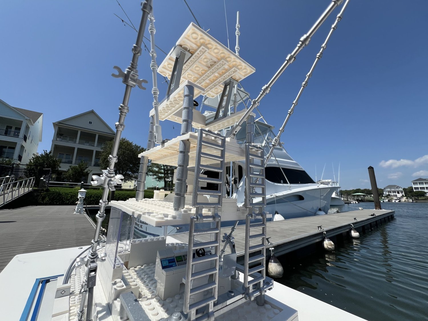 BrickWake custom LEGO® boat replica — build photo 19