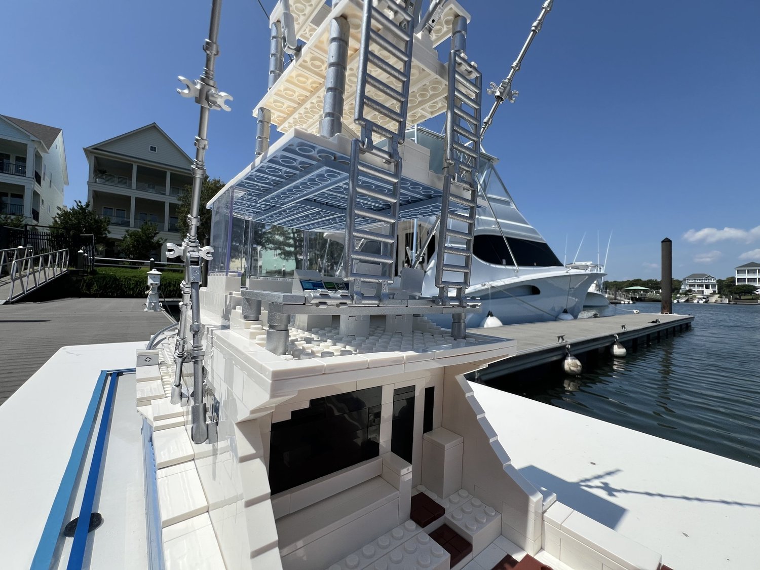 BrickWake custom LEGO® boat replica — build photo 20