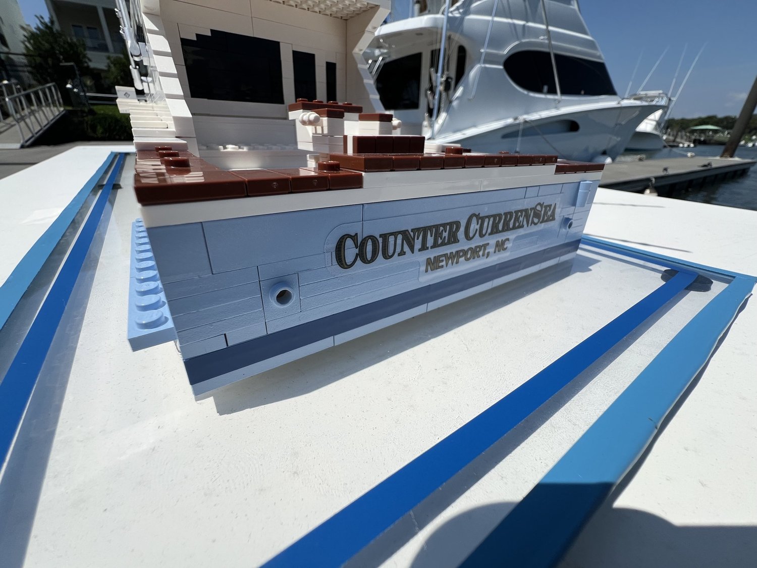 BrickWake custom LEGO® boat replica — build photo 21