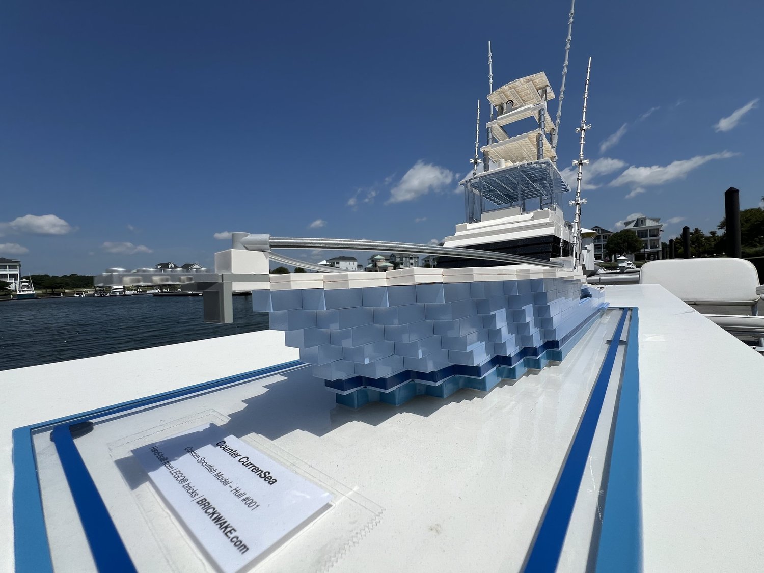 BrickWake custom LEGO® boat replica — build photo 22