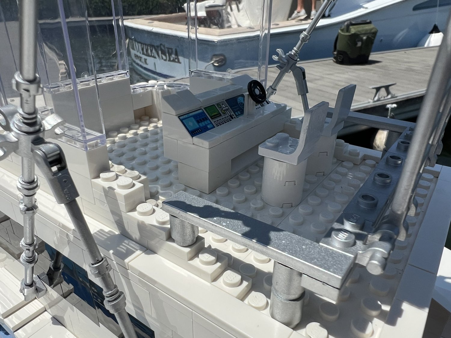 BrickWake custom LEGO® boat replica — build photo 23